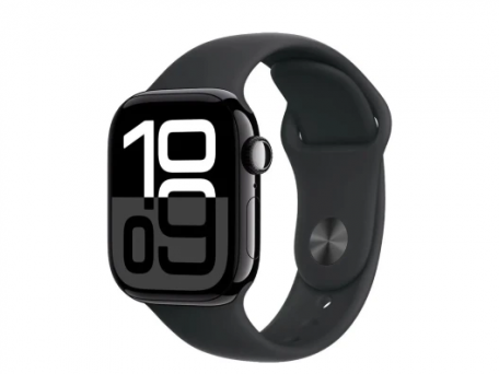 Смарт-годинник Apple Watch Series 10 GPS + Cellular 42mm Slate Titanium Case w. Black Sport Band - S/M (MWXG3)  Фото №0